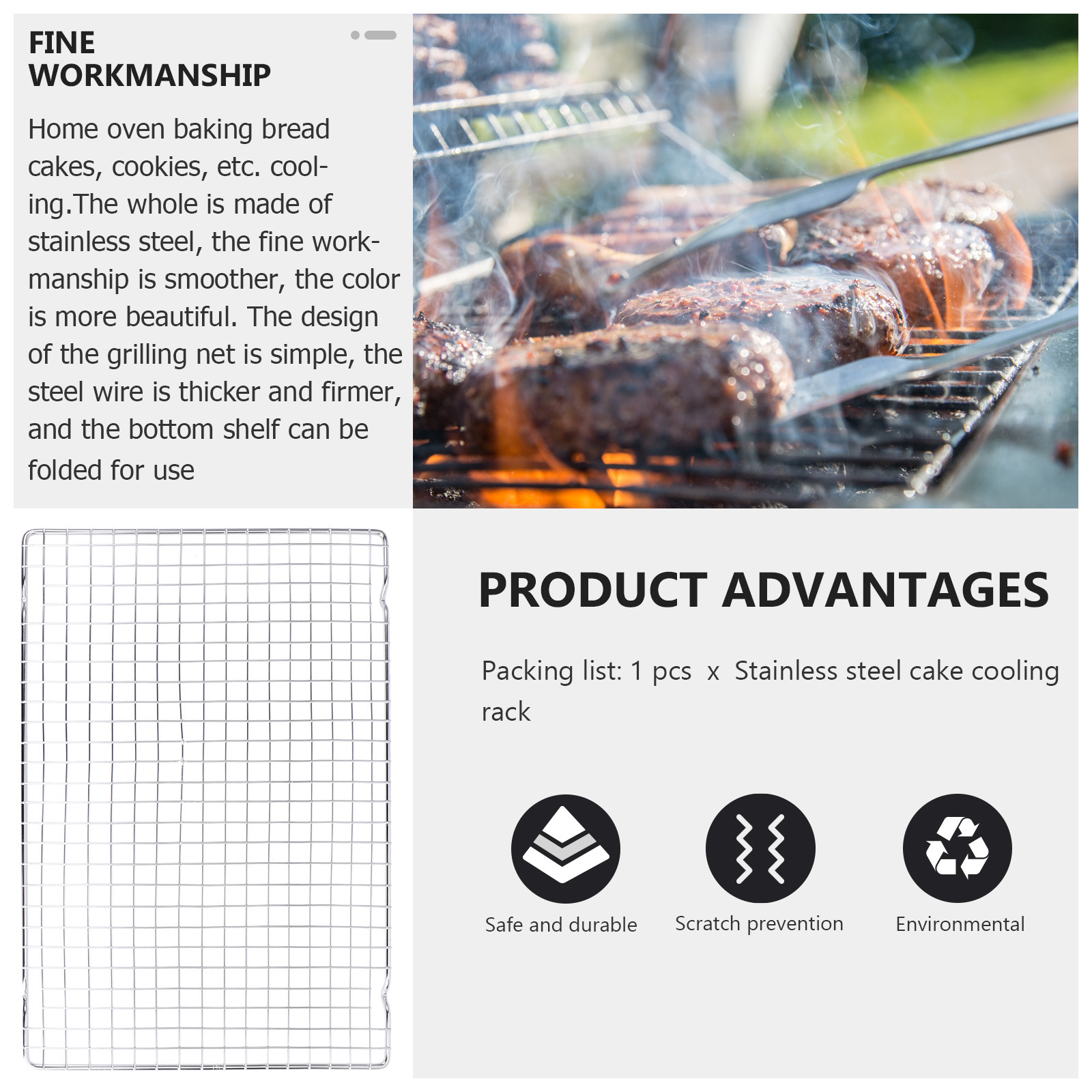 Kitchen Design For Baking - 1Pcs Baking Cooling Rack Stainless Steel