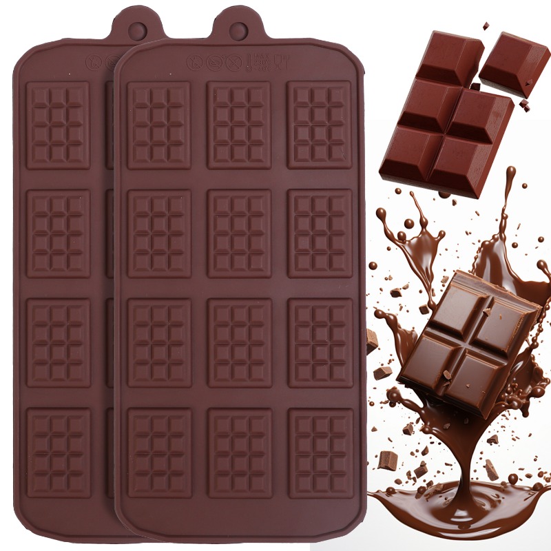 Kitchen Baking Items - Silicone Chocolate Mold 12 Even Fondant
