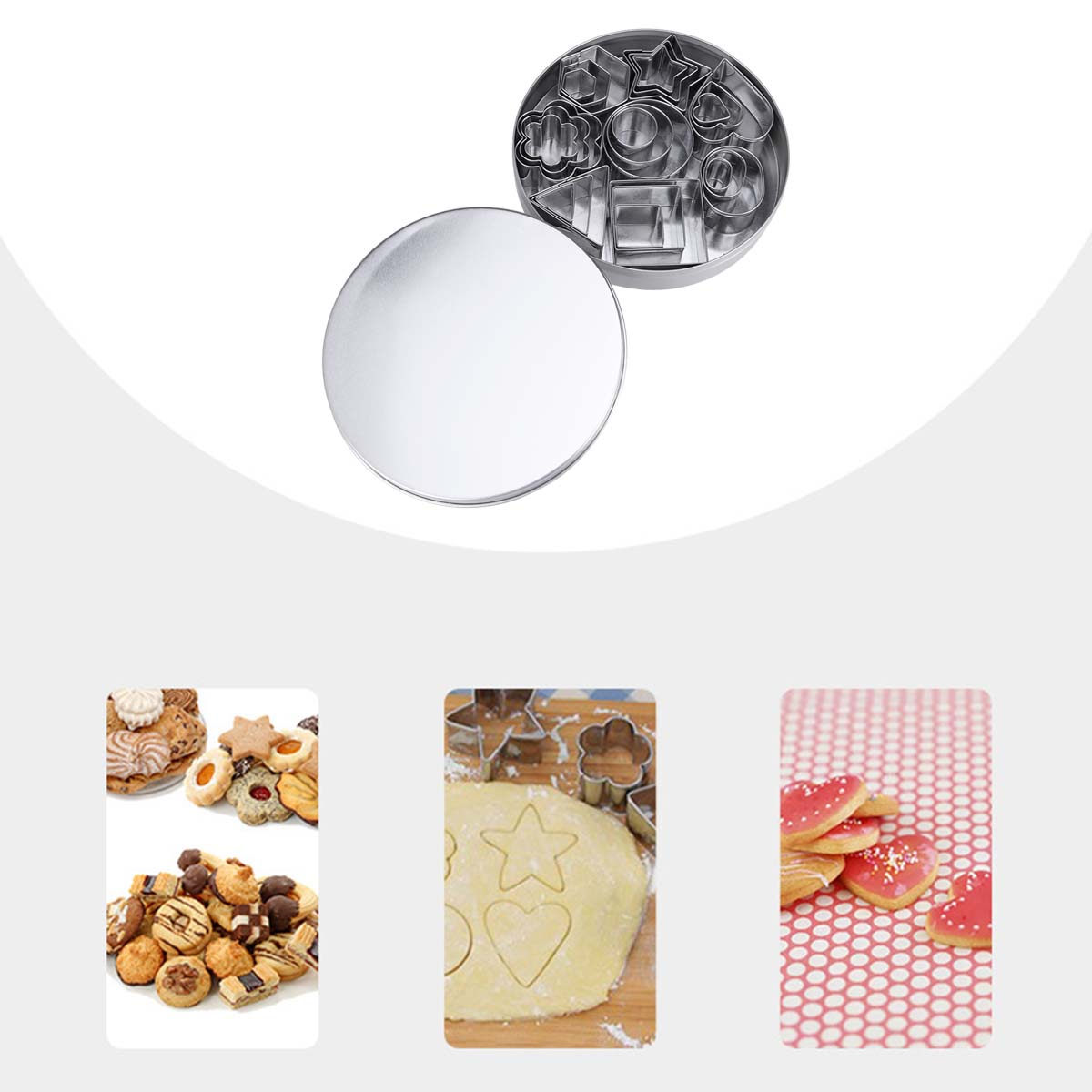 Mini Kitchen Baking - Stainless Steel Cookie Cutters Set Mini