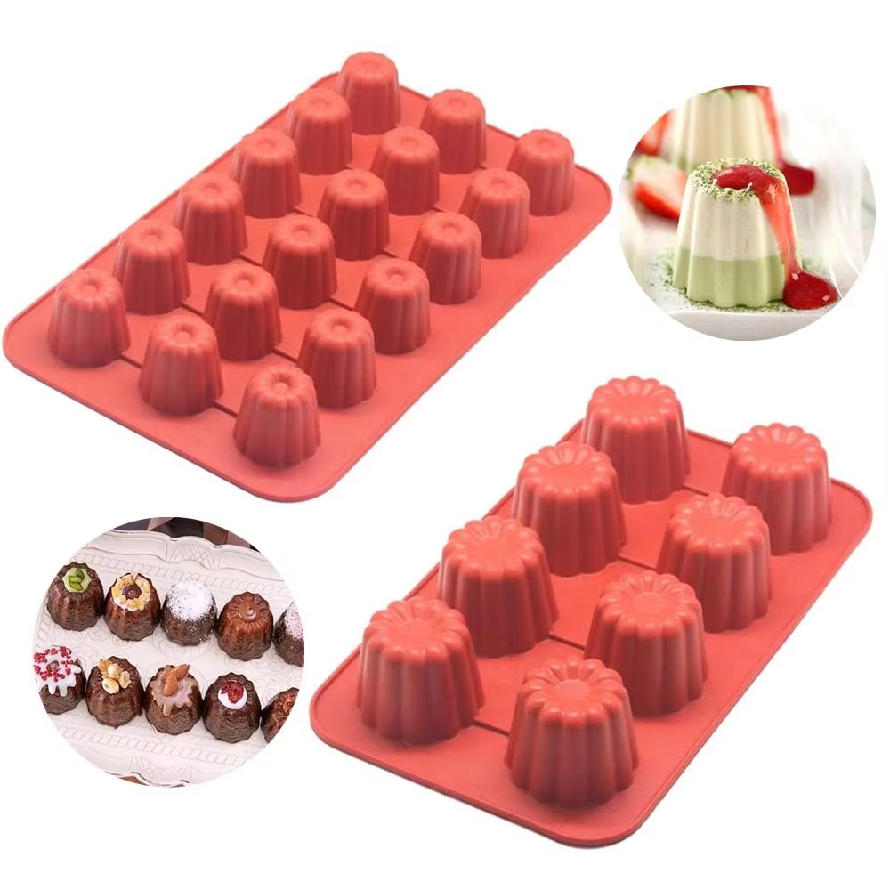 Mini Kitchen Baking - 18-Cavity Mini Silicone Canele Mold Nonstick