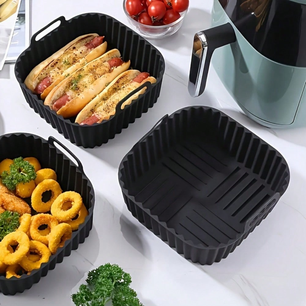 Kitchen Accessories For Baking - 1pc Reusable Silicone Air Fryer Liner,