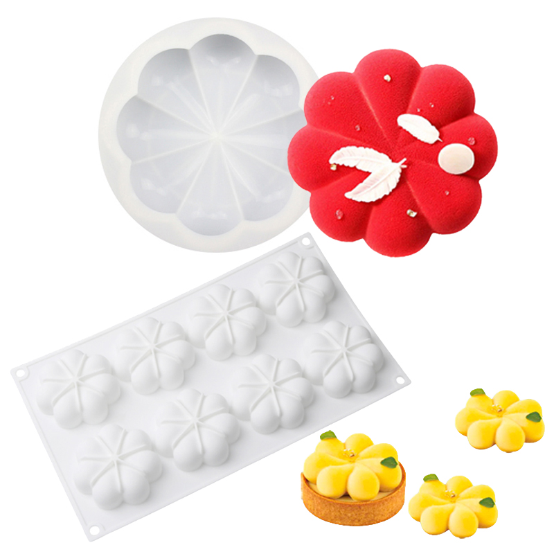 Kitchen Design For Baking - 1 or 8 Cells Flower Petal
