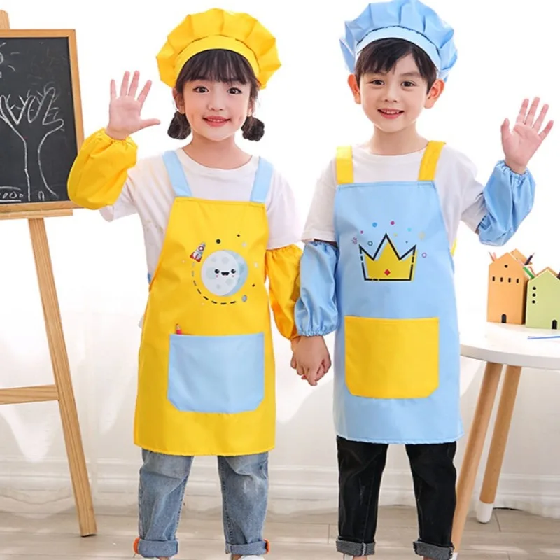 3pc Children Kitchen Apron Set - Kitchen Baking Drawing ulasan dan harga