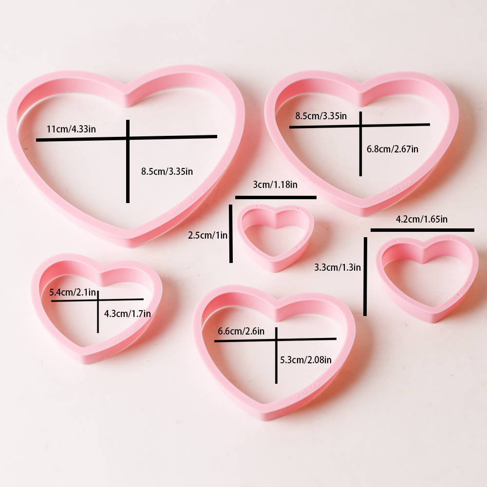 1set/3sets Pink Heart Star Flo - Kitchen Baking Items ulasan dan harga