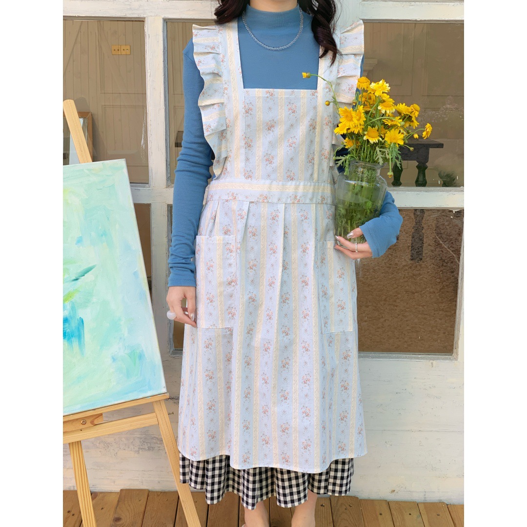 Sleeveless Floral Cotton Women - Kitchen Baking Drawing ulasan dan harga