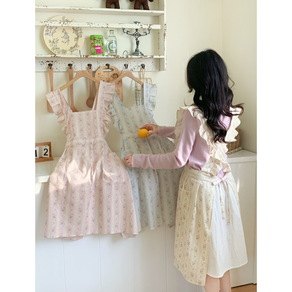 Sleeveless Floral Cotton Women - Kitchen Baking Drawing ulasan dan harga