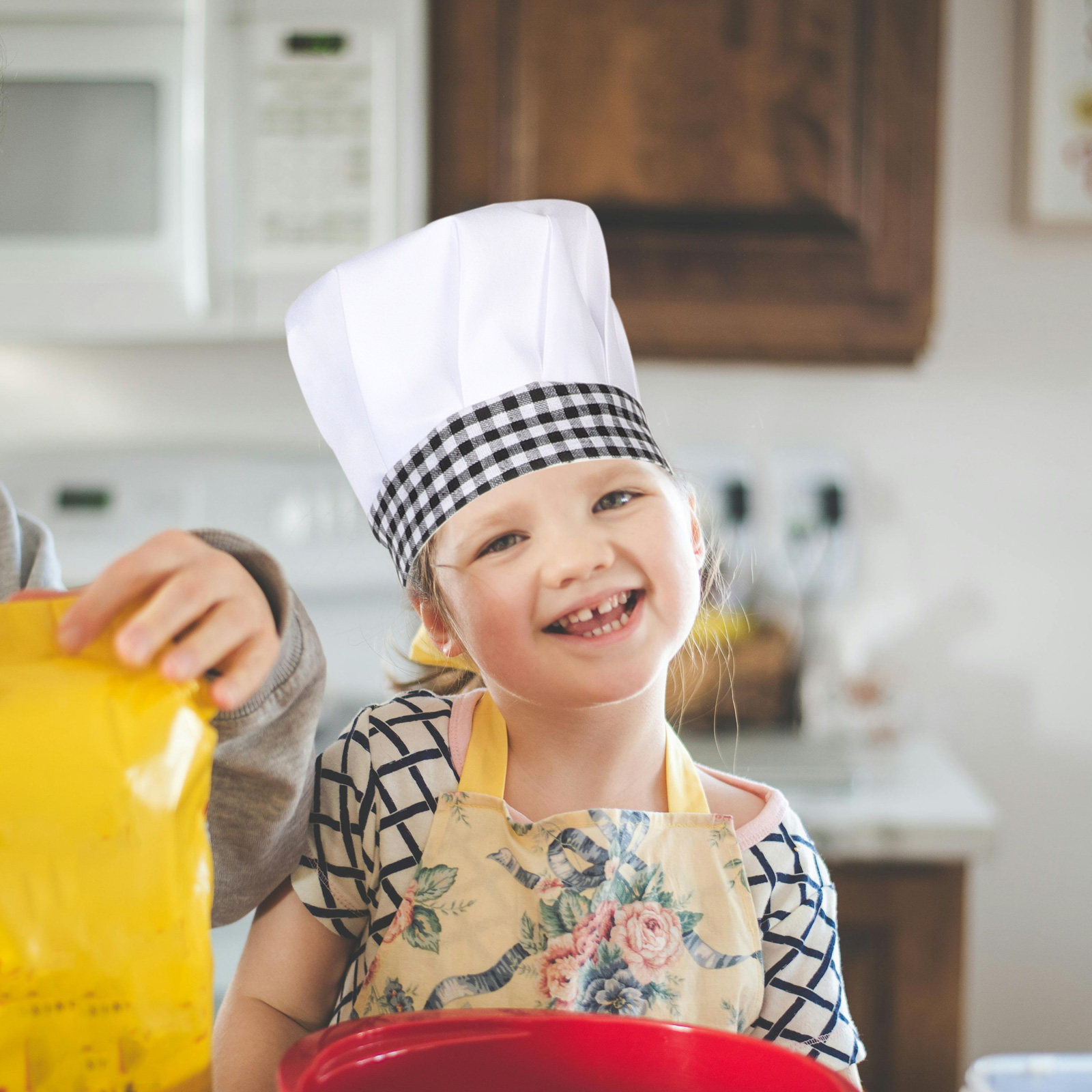 1Set Kids Chef Apron and Hat C - Kitchen Kids Baking Set ulasan dan harga