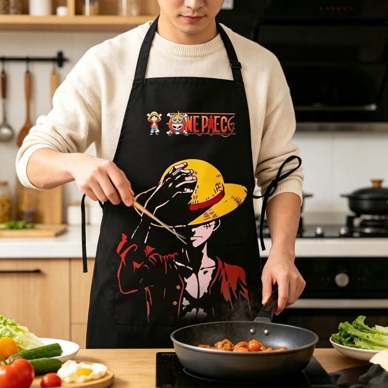One Pieces Luffy Apron Printed - Kitchen Baking Items ulasan dan harga