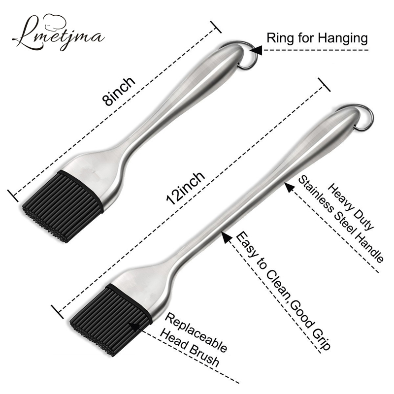 LMETJMA Silicone BBQ Brush BPA - Pastry Brush Silicone ulasan dan harga