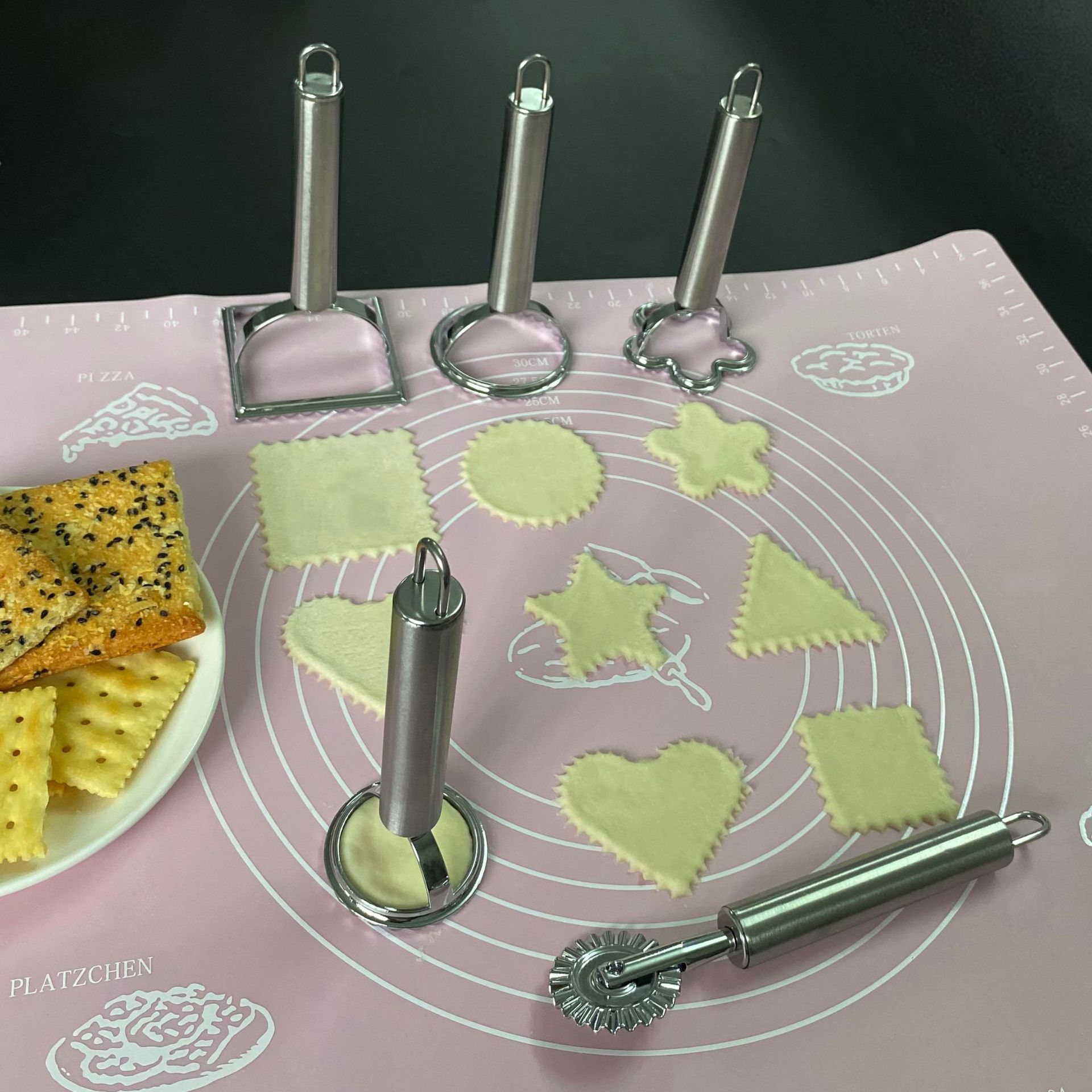 Square Round Ravioli Stamp Pas - Baking Kitchen At Home ulasan dan harga