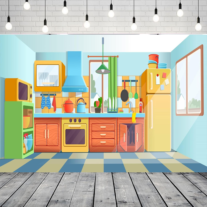 Photography Backdrop For Kids  - Kitchen Baking Background ulasan dan harga