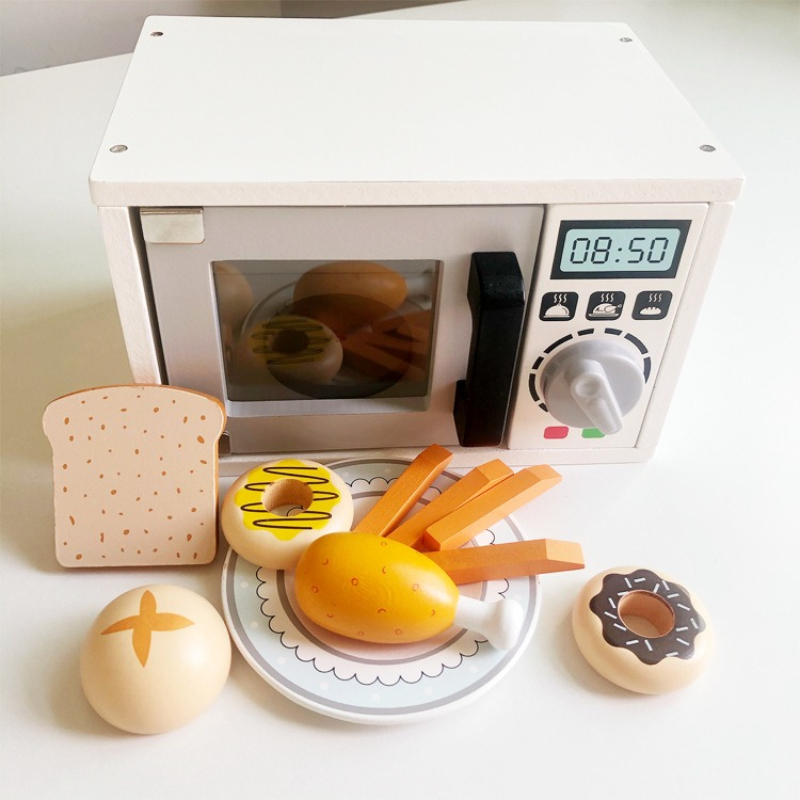 Wooden Childrens Microwave Ove - Kitchen Kids Baking Set ulasan dan harga