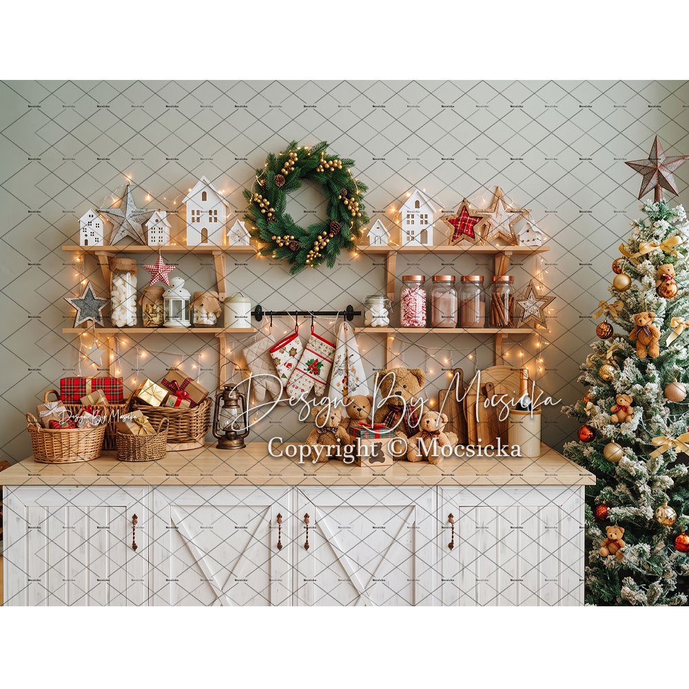 Mocsicka Christmas Gingerbread - Kitchen Baking Background ulasan dan harga