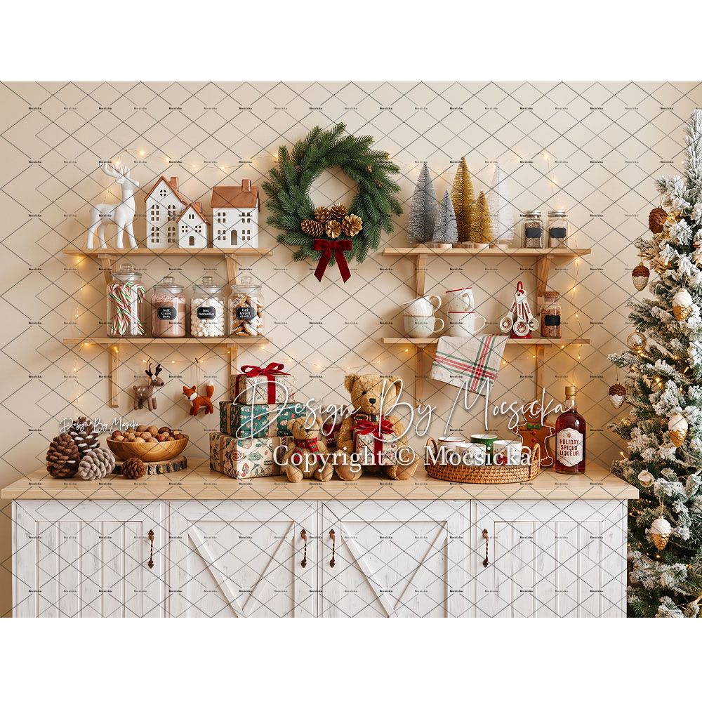 Mocsicka Christmas Gingerbread - Kitchen Baking Background ulasan dan harga