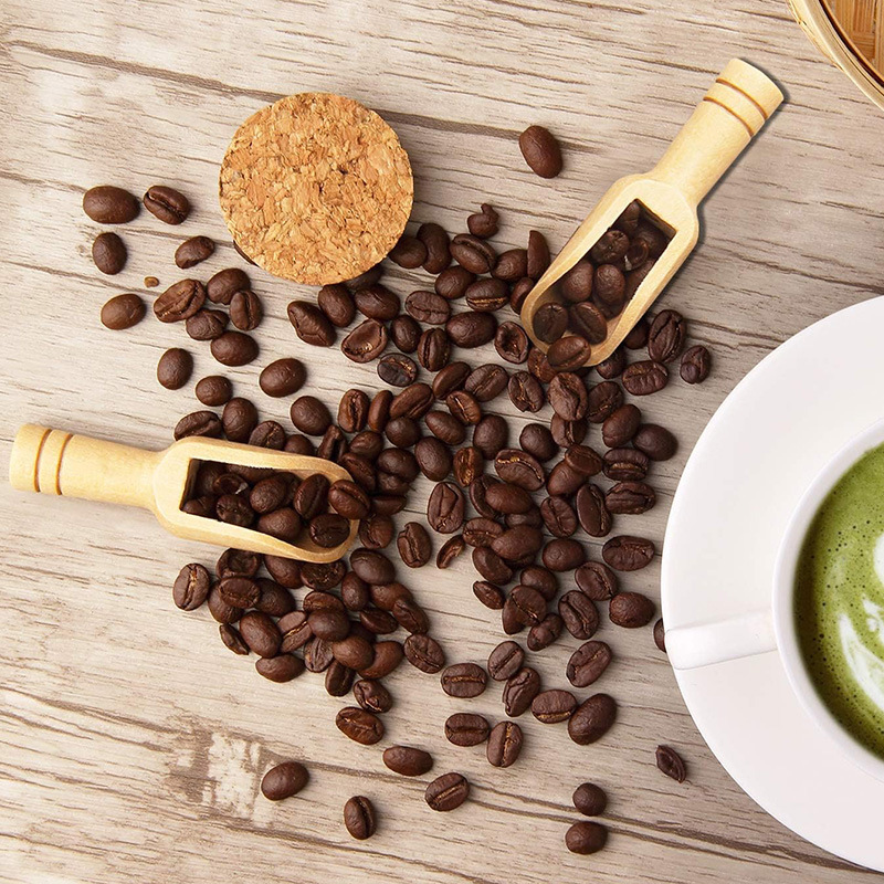 2/5PCS Wooden Coffee Scoop Set - Mini Kitchen Baking ulasan dan harga