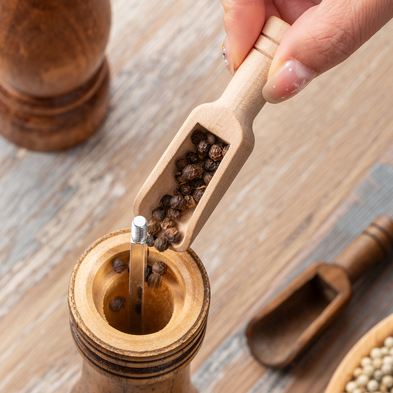 2/5PCS Wooden Coffee Scoop Set - Mini Kitchen Baking ulasan dan harga