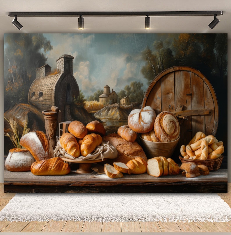 Cooking Bread Backdrop for Pho - Kitchen Baking Background ulasan dan harga