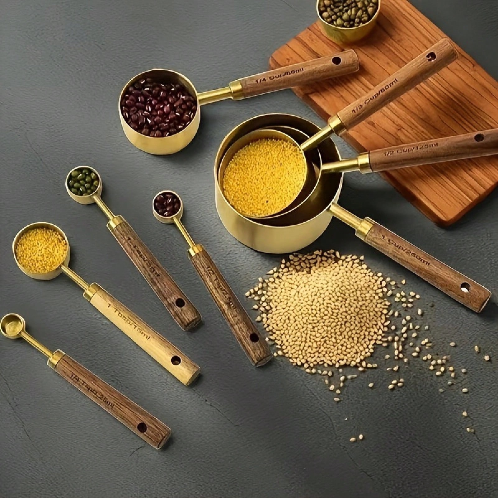 8 Piece Stainless Steel Measur - Baking (Kitchen Ingredient) ulasan dan harga
