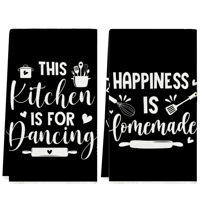 2Pcs, Kitchen Towels with Fun  - Kitchen Baking Background ulasan dan harga