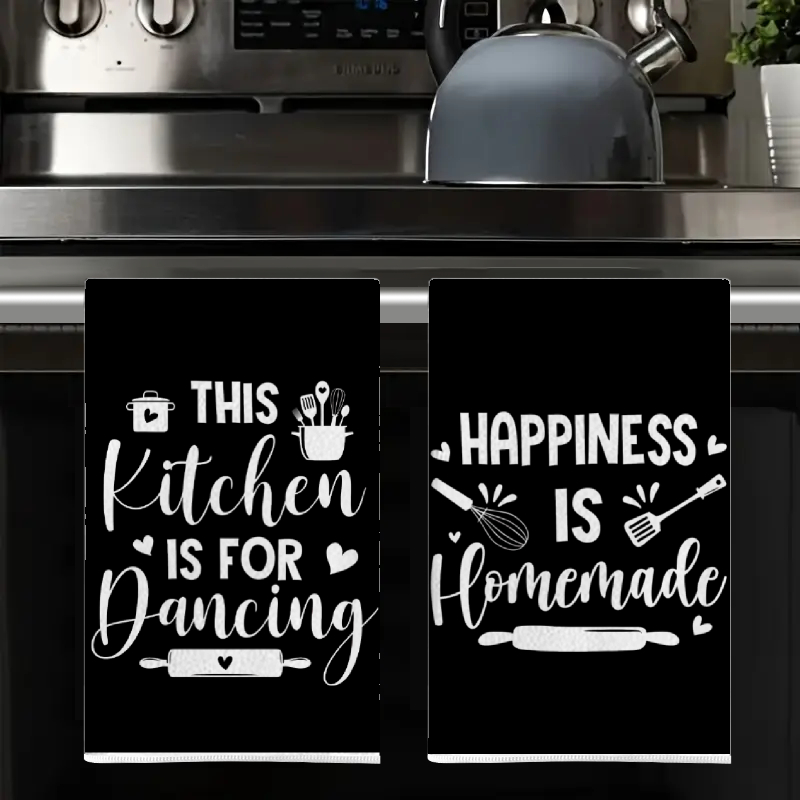 2Pcs, Kitchen Towels with Fun  - Kitchen Baking Background ulasan dan harga