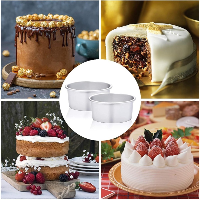4 x 2 inch Round Cake Pan Set  - Mini Kitchen Baking ulasan dan harga