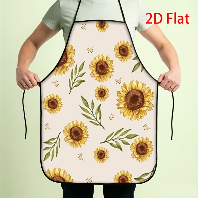 1pc 2D Printed Creative Apron  - Kitchen Baking Background ulasan dan harga