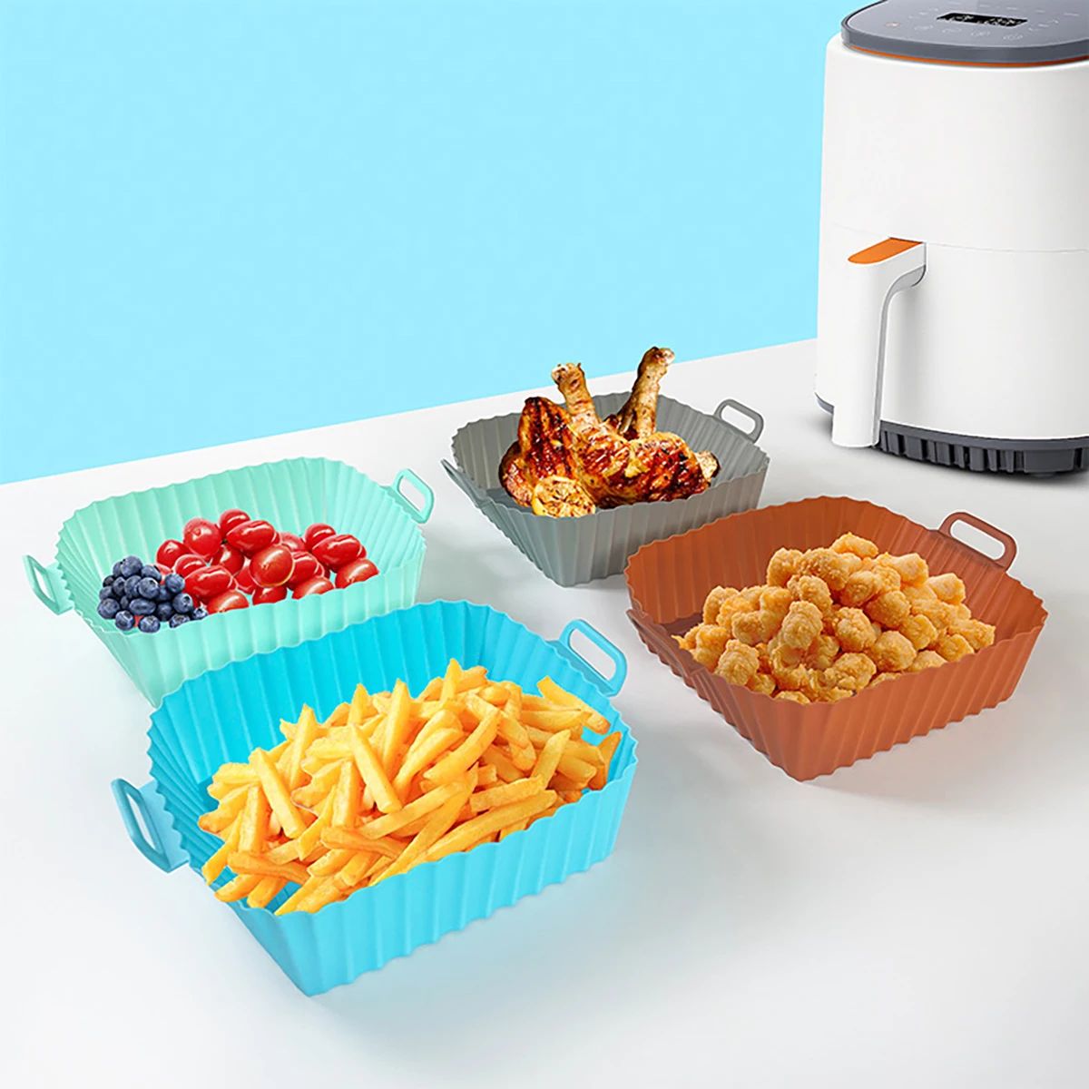 Silicone Fryer Mold Air Fryer  - Kitchen Accessories For Baking ulasan dan harga
