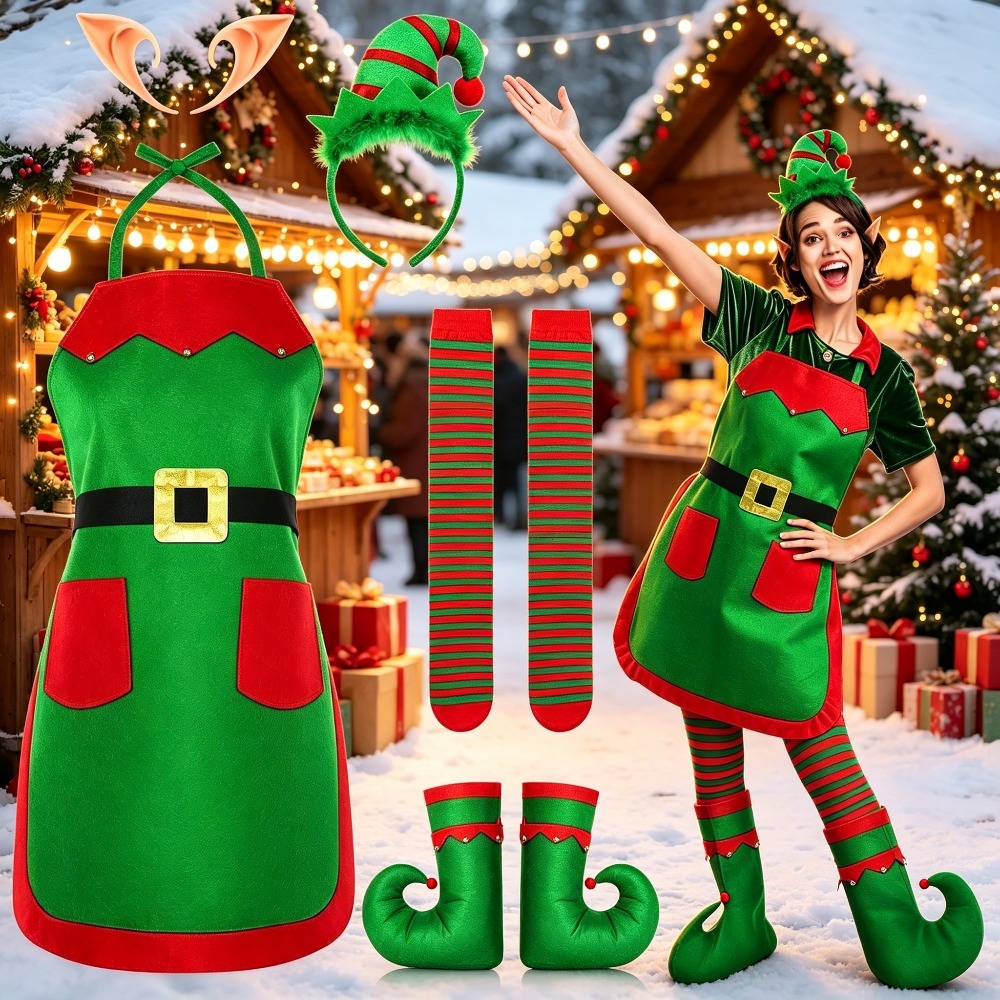Christmas Kitchen Apron Set Co - Baking Kitchen Set Up ulasan dan harga