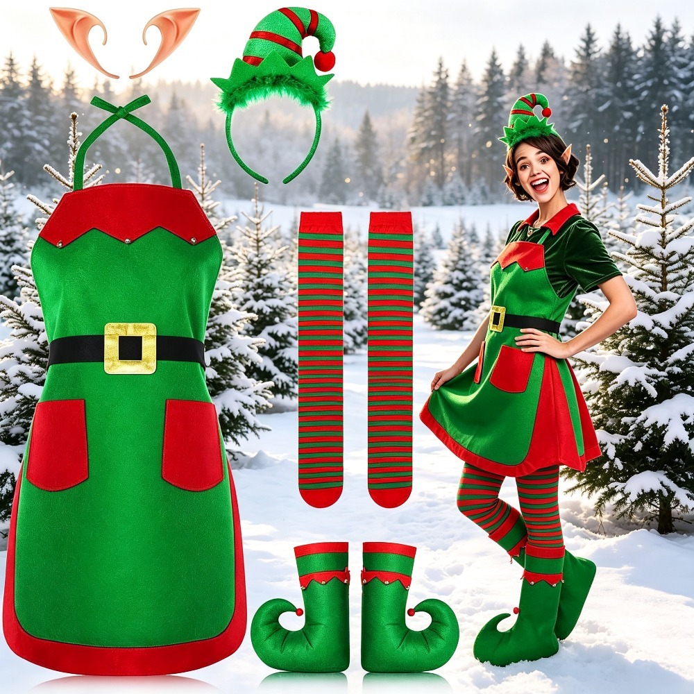 Christmas Kitchen Apron Set Co - Baking Kitchen Set Up ulasan dan harga