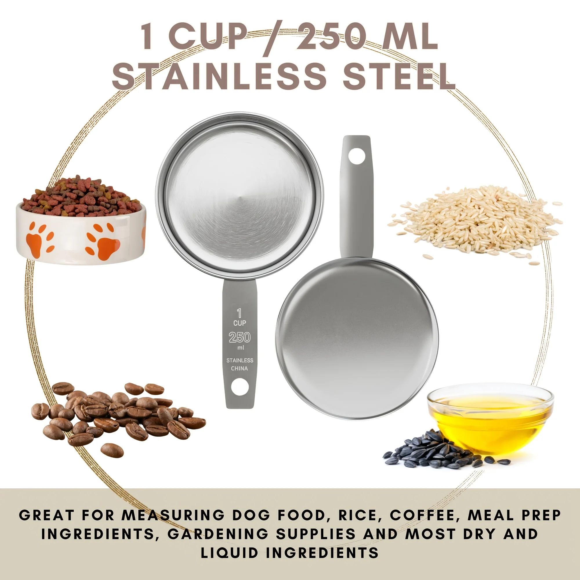 5pc/2pcs Stainless Steel Measu - Baking (Kitchen Ingredient) ulasan dan harga