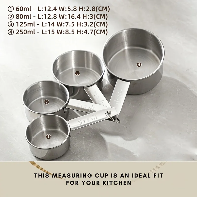 5pc/2pcs Stainless Steel Measu - Baking (Kitchen Ingredient) ulasan dan harga